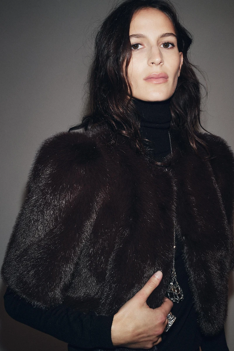 VESTE EFFET FOURRURE ZW COLLECTION ÉDITION LIMITÉE