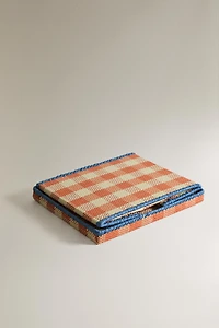 KIDS FOLDABLE CHECKERED BASKET