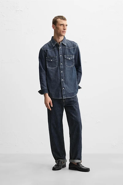 CHEMISE EN DENIM WESTERN