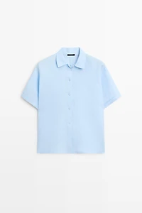 Chemise manches courtes 100 % lin