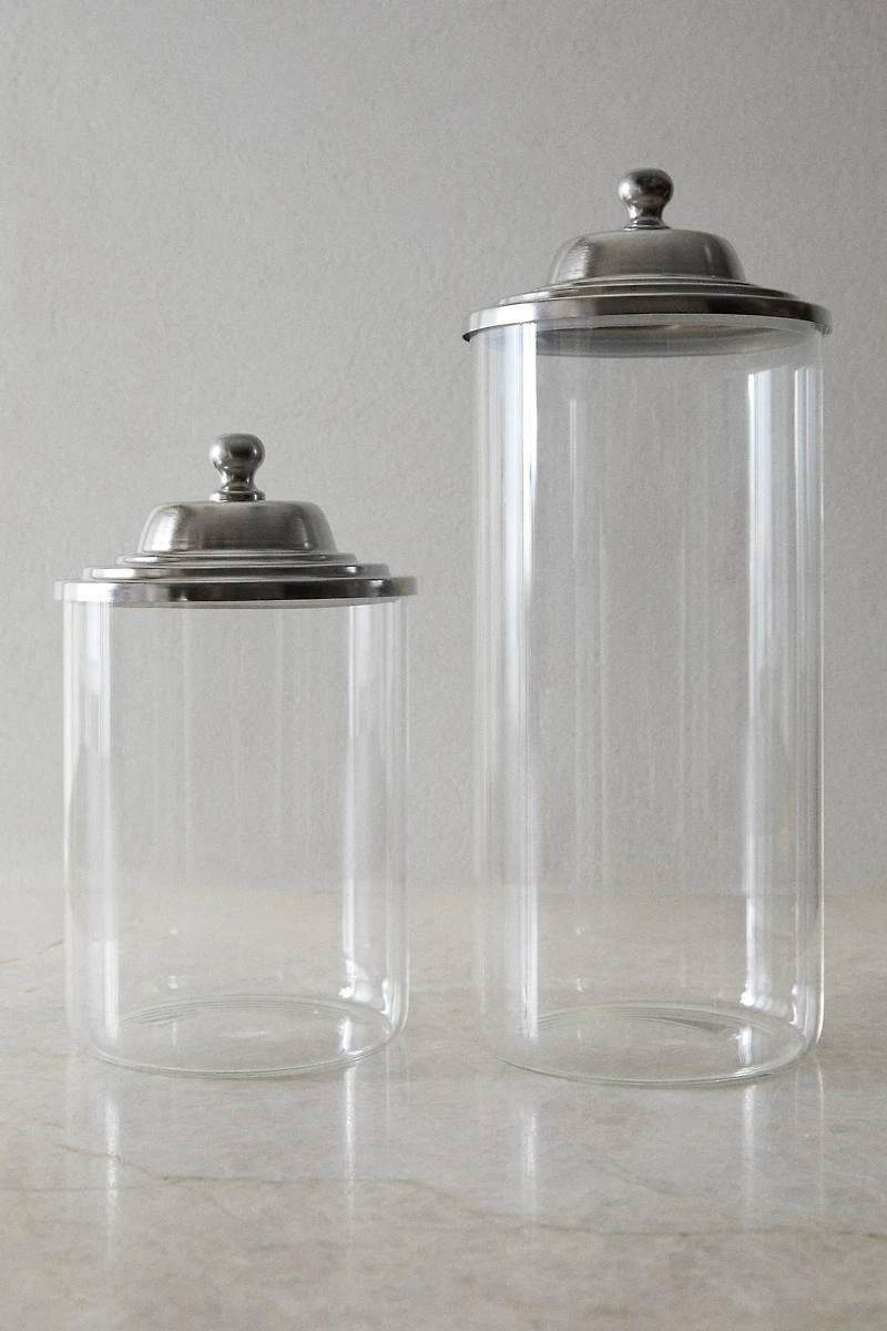 GLASS JAR WITH METAL LID
