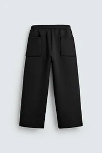 WIDE FIT NEOPRENE EFFECT PANTS