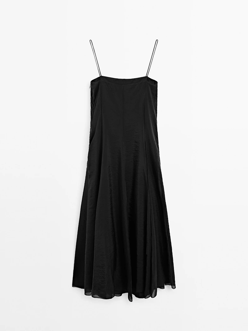 Robe midi fluide à godets
