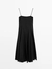 Robe midi fluide à godets