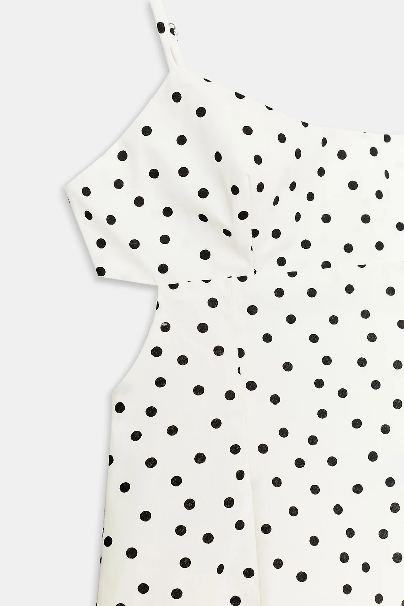 POLKA DOT STRAPPY MIDI DRESS