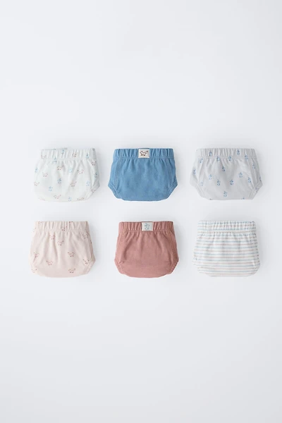 1 1/2-6 YEARS/ SIX-PACK OF ANIMAL UNDERWEAR
