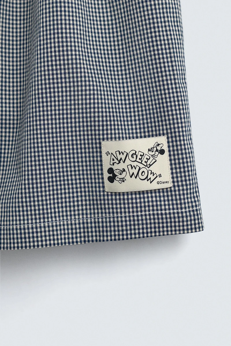 CHECK POPLIN BOXERS HARRY LAMBERT FOR ZARA X DISNEY