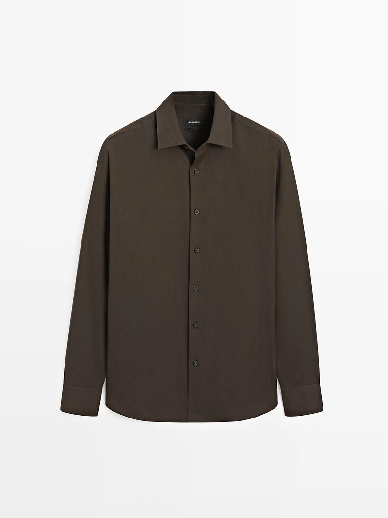 Regular fit twill shirt