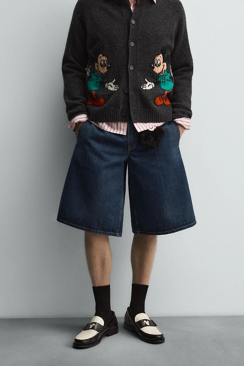 DENIM BERMUDA JORTS HARRY LAMBERT FOR ZARA X DISNEY