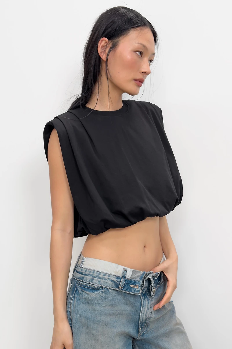 BALLOON SHOULDER PAD TOP