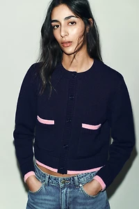 COMBINED KNIT CARDIGAN