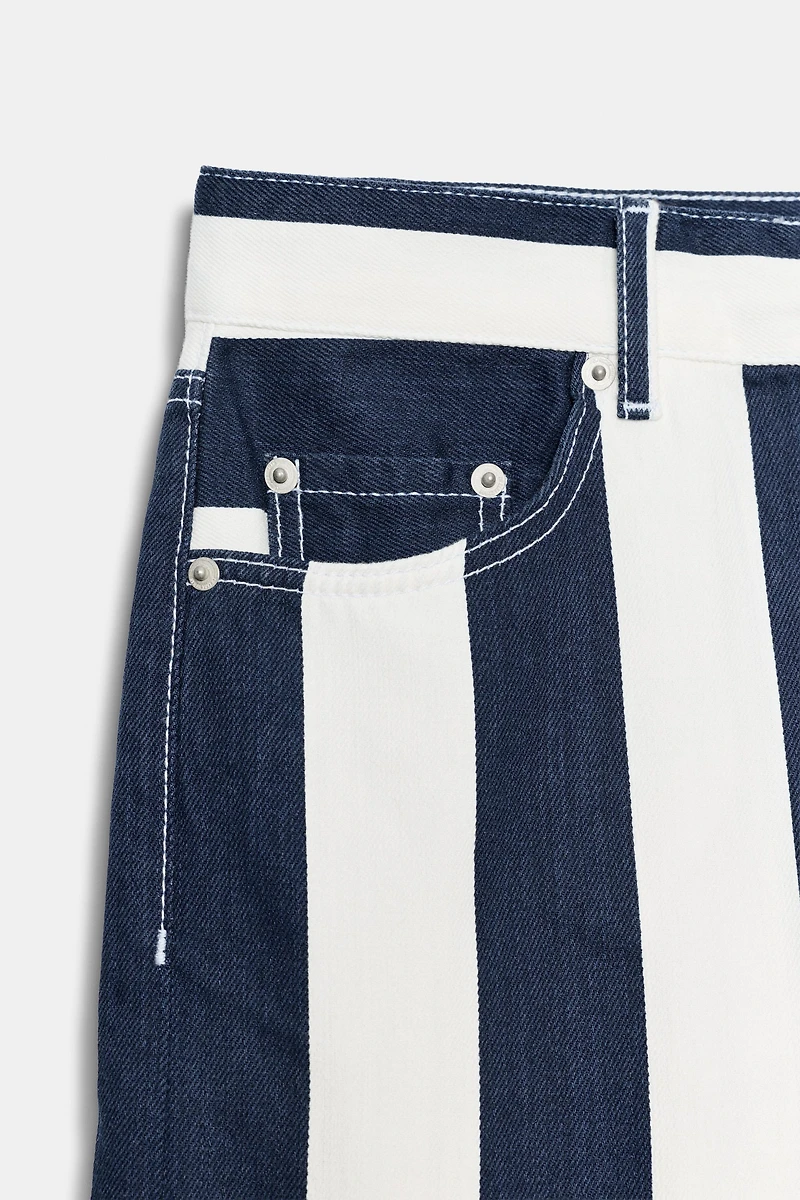 JEAN ZW COLLECTION DROIT TAILLE MOYENNE RAYURES