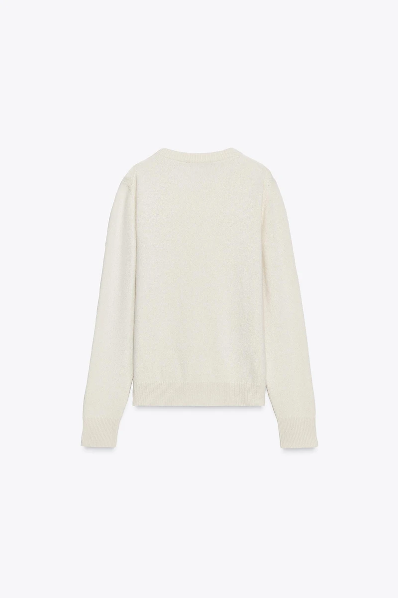 LONG SLEEVE CASHMERE AND WOOL SWEATER