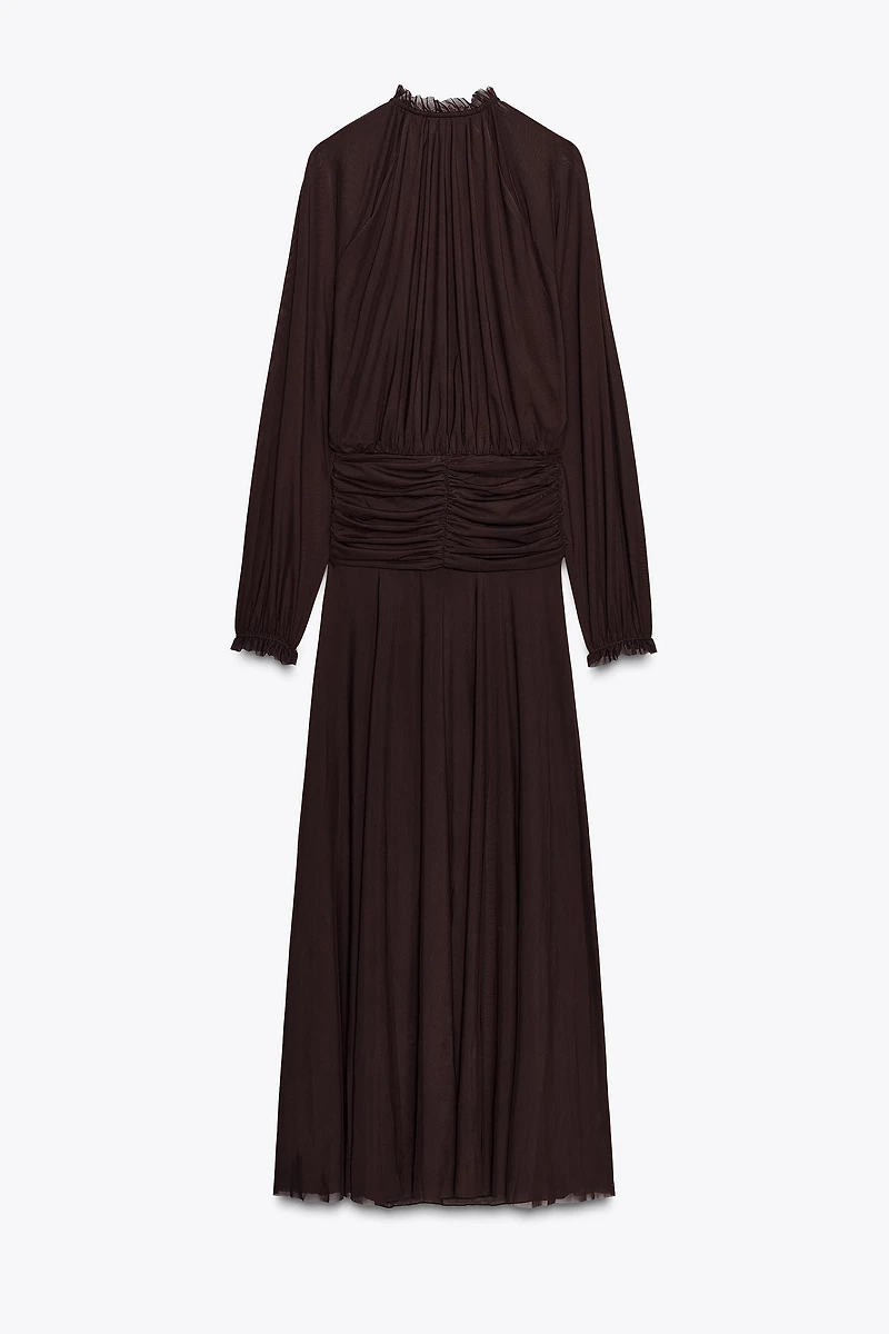 RUCHED LONG DRESS