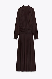 RUCHED LONG DRESS