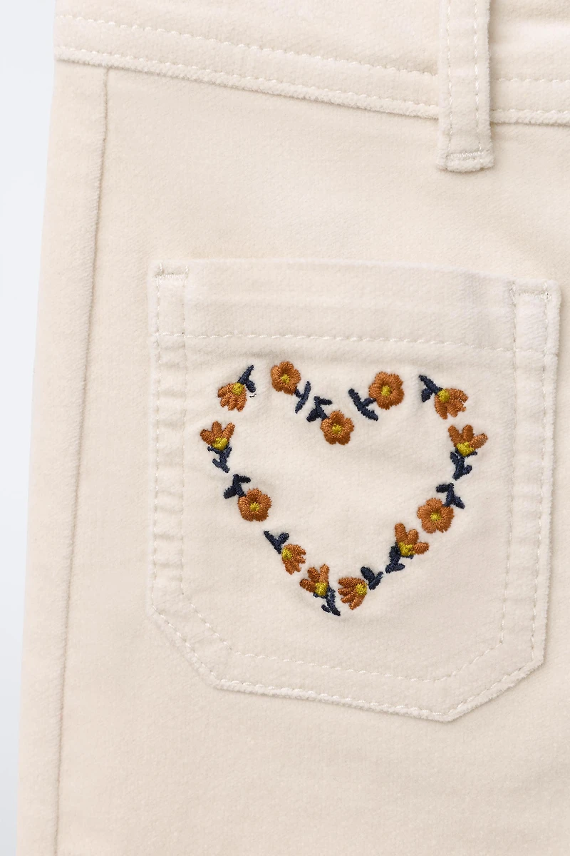 PANTALON DROIT EN VELOURS