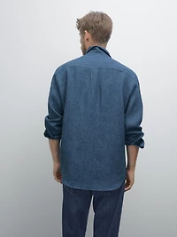 Chemise regular fit délavée