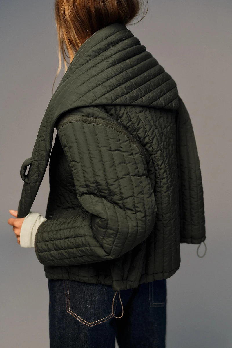 VESTE REMBOURRÉE ÉCHARPE AMOVIBLE