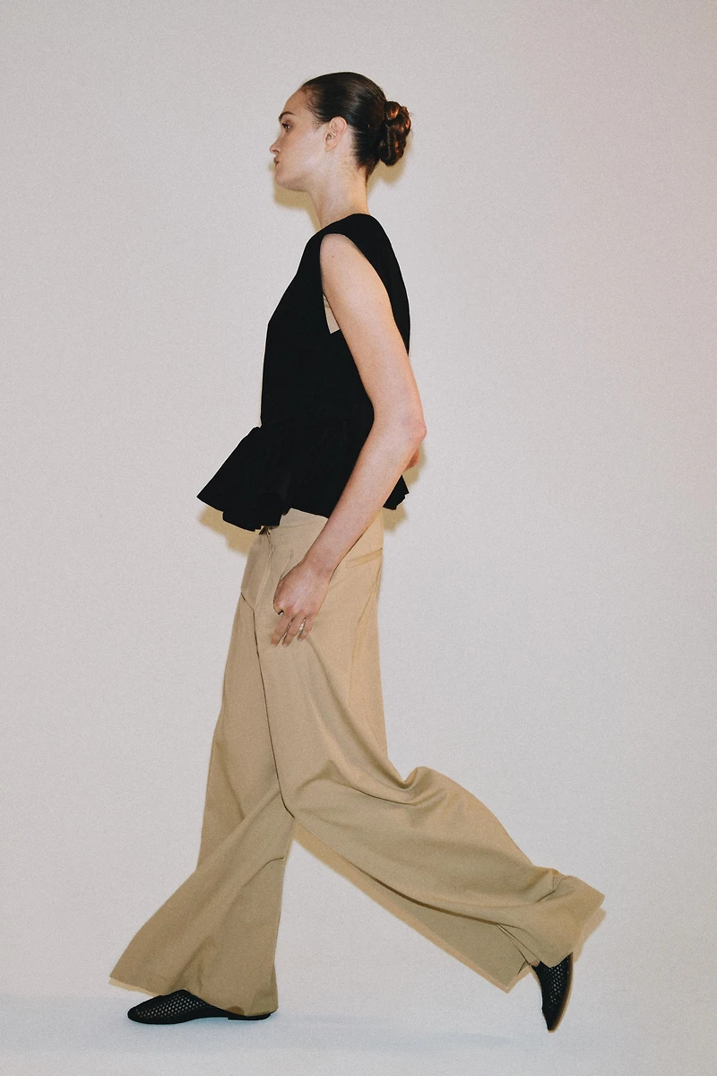 PANTALON WIDE LEG PLISSÉ ZW COLLECTION