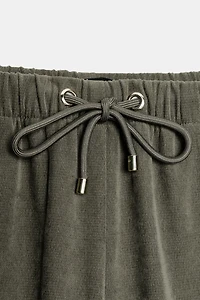 WIDE LEG ELASTIC WAIST PANTS