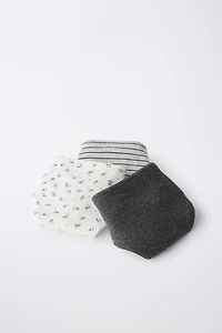 8-14 ANS/ LOT DE TROIS CULOTTES RAYURES ET FLEURS