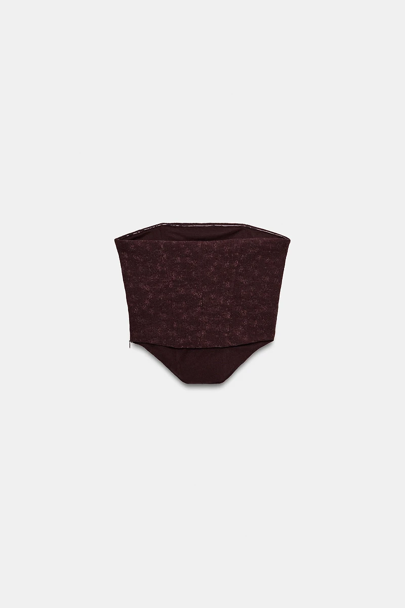 TEXTURED CORSET TOP