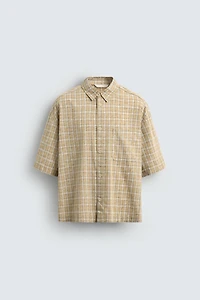 CHECKERED BOXY FIT SHIRT