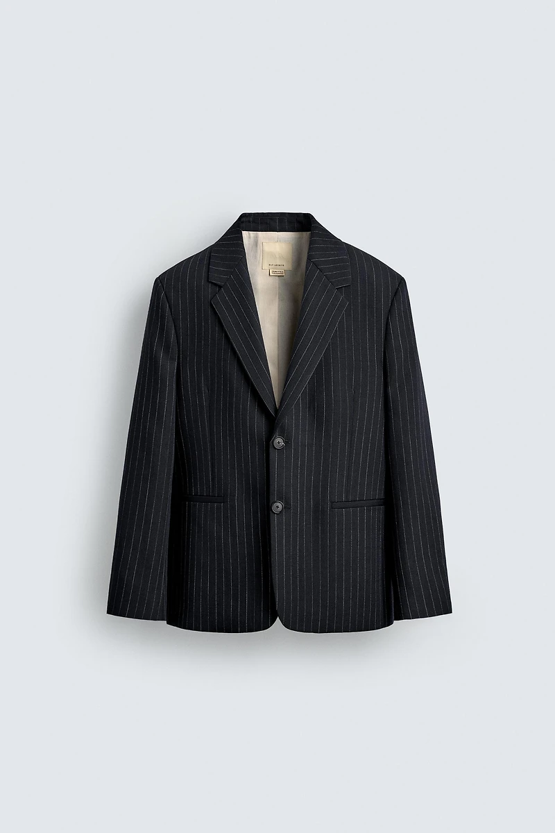 LIMITED EDITION 100% WOOL PINSTRIPE BLAZER