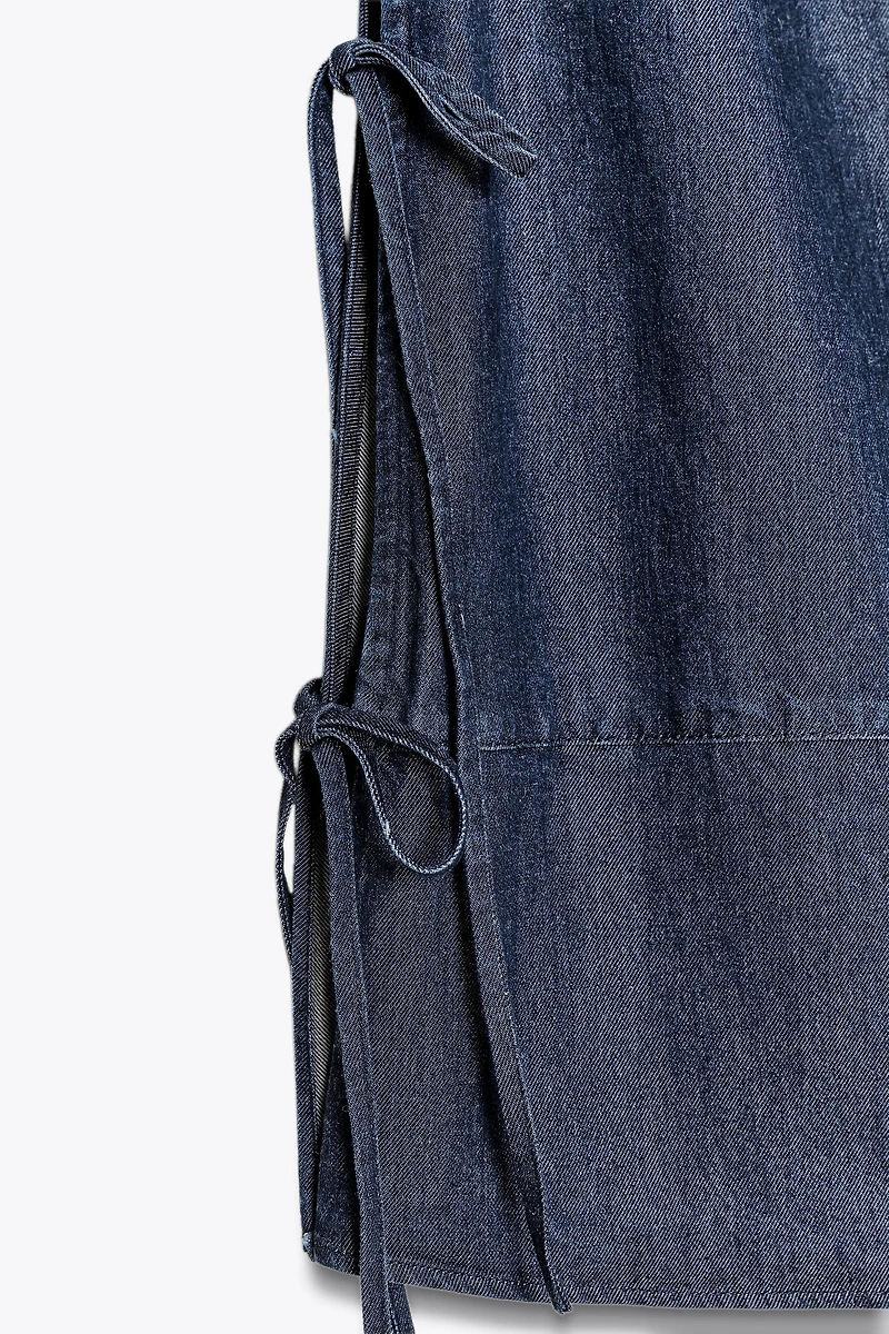 ZW COLLECTION DENIM TIE TOP