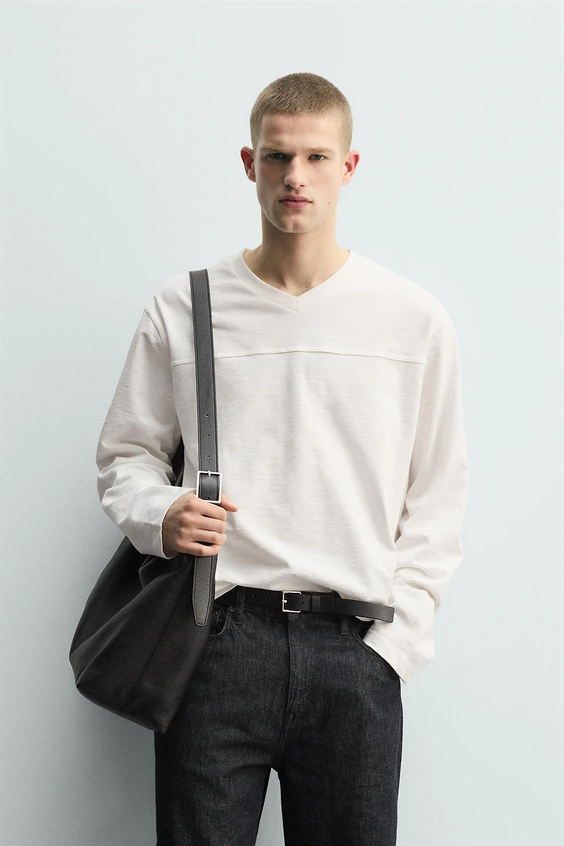 FLAMÉ TEXTURED RELAXED FIT T-SHIRT