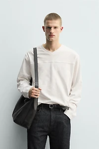 FLAMÉ TEXTURED RELAXED FIT T-SHIRT