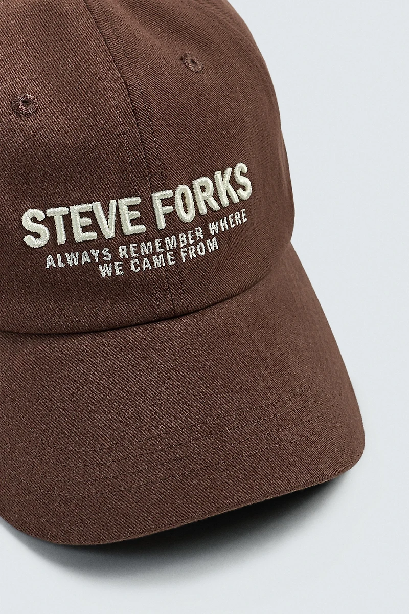 EMBROIDERED TEXT CAP