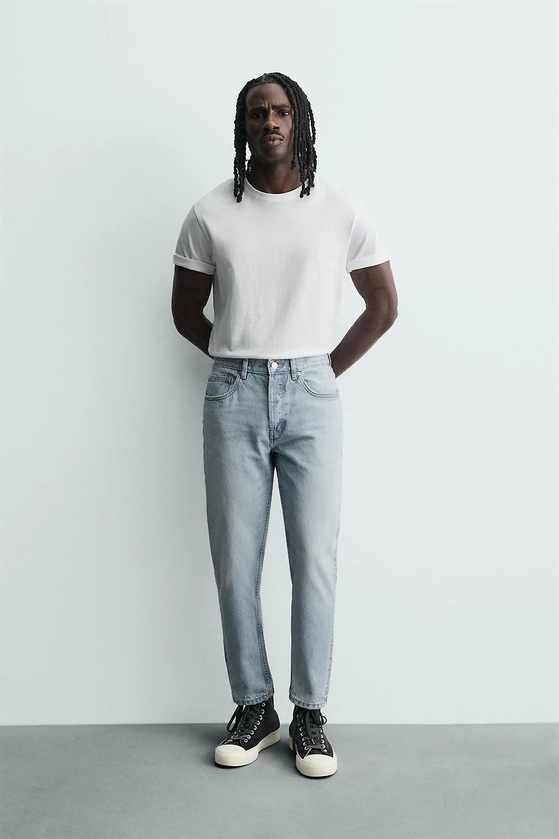 SLIM CROPPED FIT JEANS
