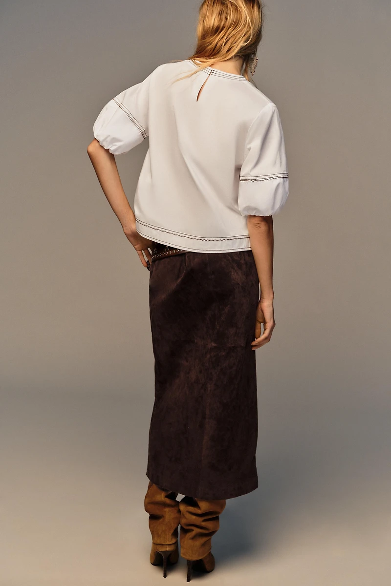 CHEMISE SURPIQÛRES MANCHES BOUFFANTES