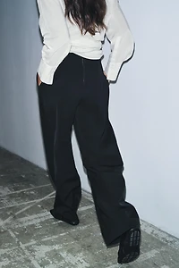 ZW COLLECTION HIGH-WAISTED ZIP PANTS