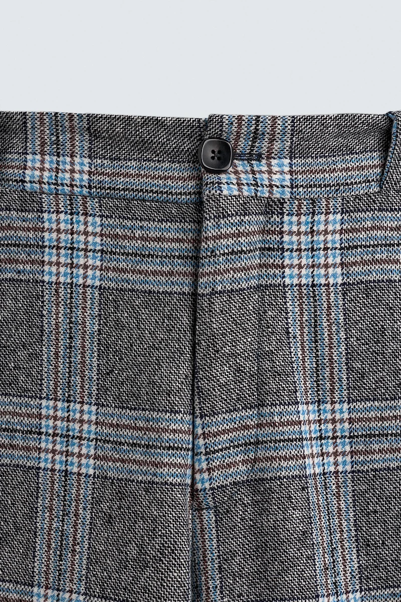 WIDE-LEG CHECK TROUSERS HARRY LAMBERT FOR ZARA X DISNEY