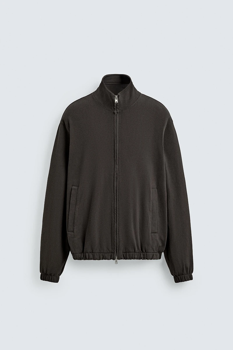 KNIT ZIP SWEATSHIRT