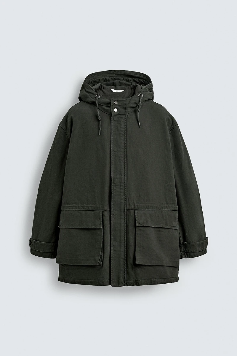 RELAXED FIT WASHED PARKA