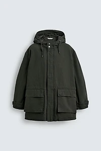 RELAXED FIT WASHED PARKA