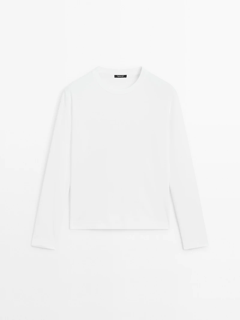 T-shirt à manches longues 100 % coton interlock