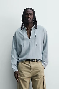 LIGHTWEIGHT DENIM POLO SHIRT