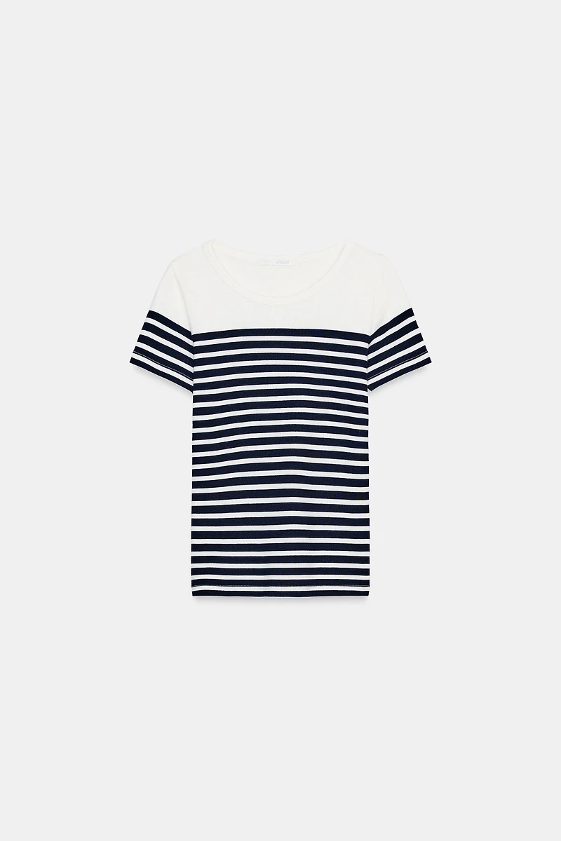 SHORT SLEEVE STRIPED T-SHIRT