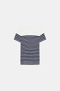 SHORT SLEEVE STRIPED T-SHIRT