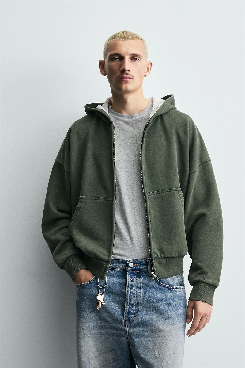 SWEAT WAFFLE COMBINÉ À CAPUCHE