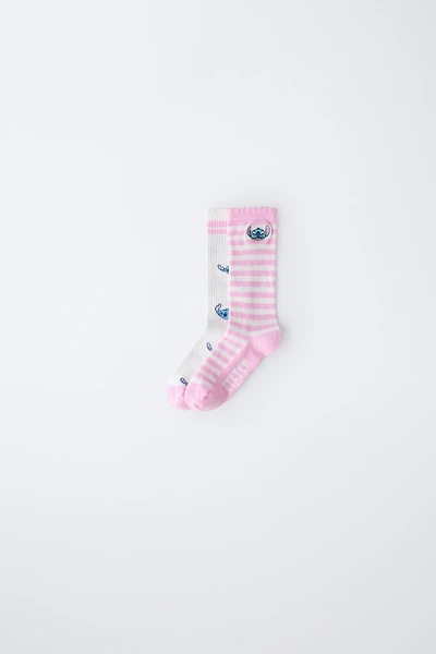 LOT DE DEUX CHAUSSETTES MONTANTES LILO & STITCH © DISNEY