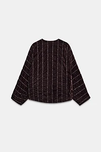 BEADED QUILTED VELVET KIMONO