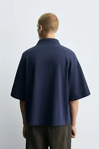 TEXT PRINT POLO SHIRT