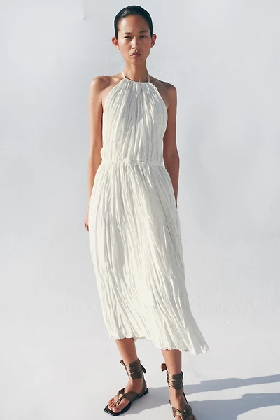 ZW COLLECTION PLEATED HALTER DRESS