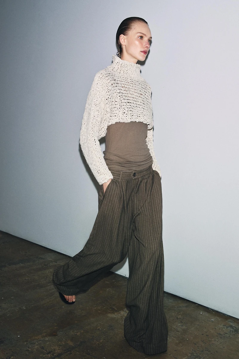 ZW COLLECTION JACQUARD STRIPED PANTS