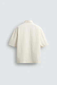 RELAXED FIT TEXT PATCH SHIRT